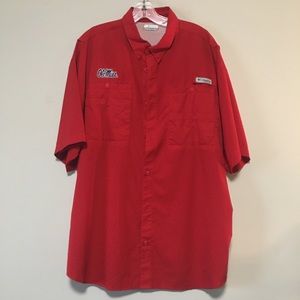 Ole Miss cherry red Columbia PFG shirt